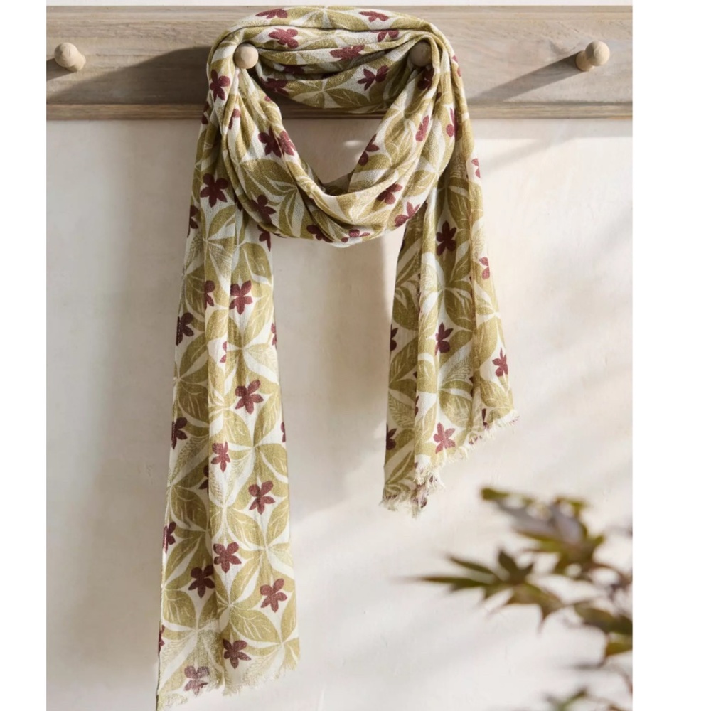 NWT Anthropologie Batik-Inspired Scarf by Elizabeth Gillett
